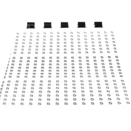 1 pcs - RS PRO Adhesive Cable Markers, Black on White, Pre-printed '0 - 9'