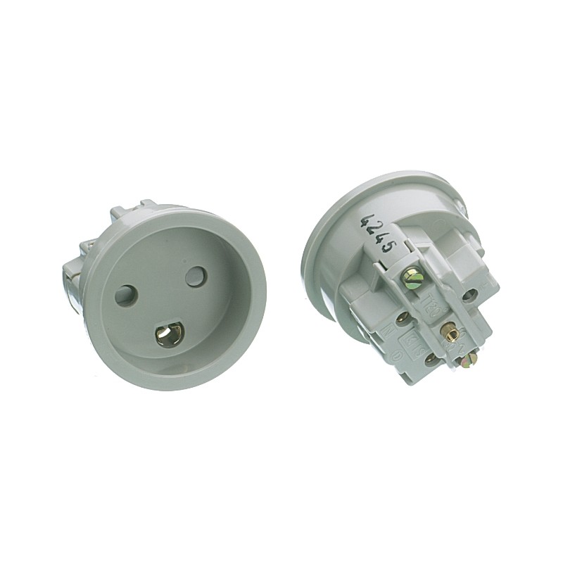 1 pcs - Denmark Mains Connector, 10A, Panel Mount