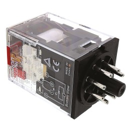 1 pcs - Omron Plug In Power Relay, 110V ac Coil, 10A Switching Current, DPDT