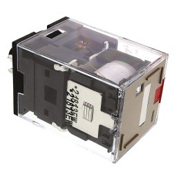 1 pcs - Omron Plug In Power Relay, 110V ac Coil, 10A Switching Current, DPDT