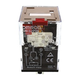 1 pcs - Omron Plug In Power Relay, 110V ac Coil, 10A Switching Current, DPDT