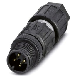 1 pcs - Phoenix Contact Circular Connector, 4 Contacts, Cable Mount, M12 Connector, Plug, Male, IP65, IP67, SACC Series