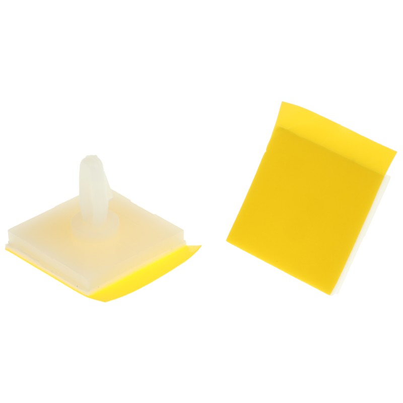 40 pcs - LCBSB-3-01A2-RT, 4.8mm High Nylon PCB Support for 4mm PCB Hole, 17.8 x 17.8mm Base