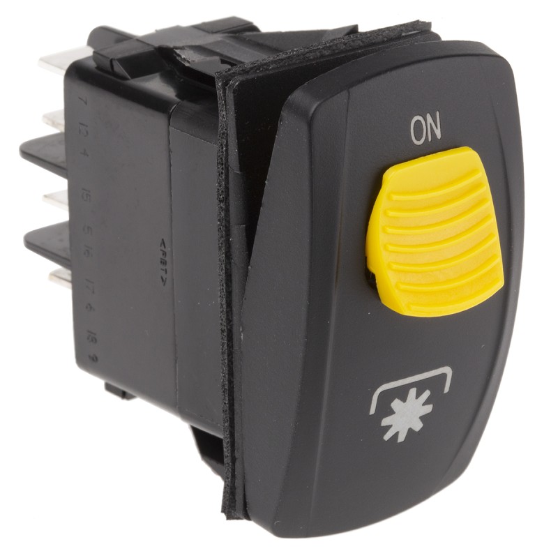 1 pcs - Carling Technologies Illuminated DPDT, On-(On) Rocker Switch Panel Mount