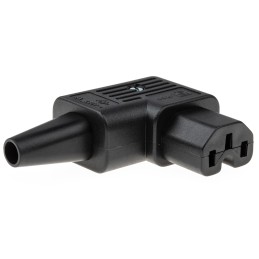 1 pcs - Schurter C15 Right Angle Cable Mount IEC Connector Socket, 15A, 250 V