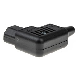 1 pcs - Schurter C15 Right Angle Cable Mount IEC Connector Socket, 15A, 250 V