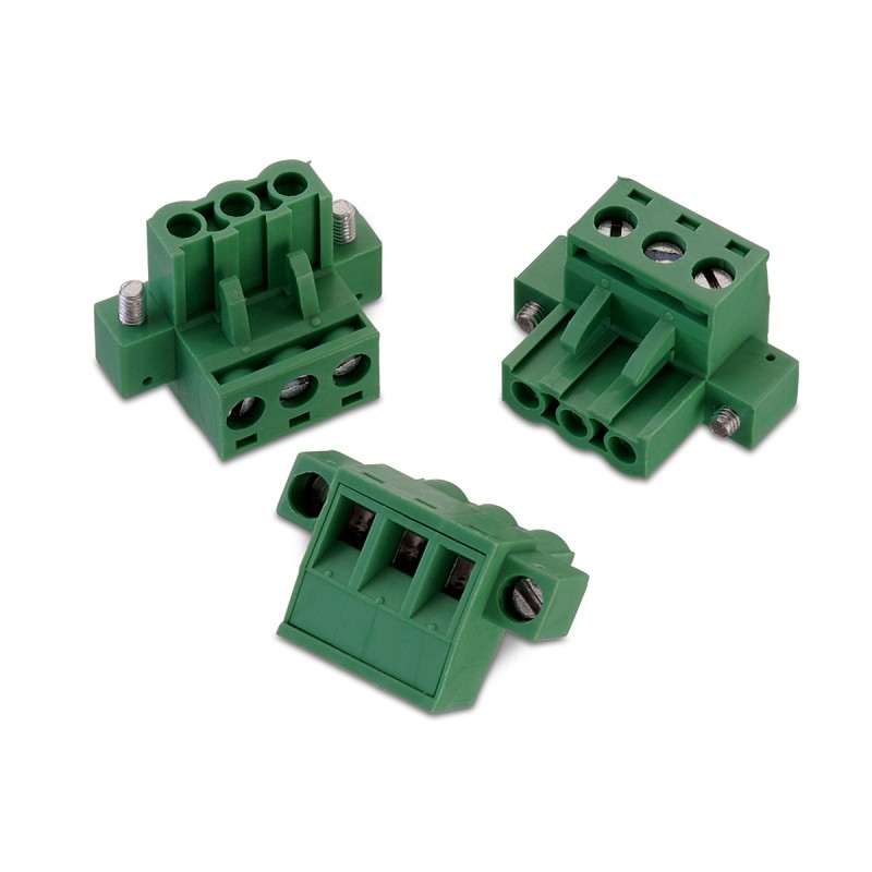 2 pcs - Wurth Elektronik 5.08mm Pitch 3 Way Vertical Pluggable Terminal Block, Plug, Cable Mount, Solder Termination