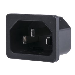 1 pcs - Schurter C14 Snap-In IEC Connector Male, 15A, 250 V