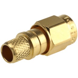 1 pcs - Telegartner, Plug Cable Mount SMA Connector, 50Ω, Crimp Termination, Straight Body