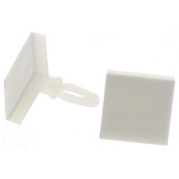 40 pcs - LCBSBM-5-01A2-RT, 7.9mm High Nylon PCB Support for 3.18mm PCB Hole, 12.7 x 12.7mm Base