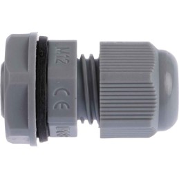 10 pcs - HellermannTyton NGM Series Grey Nylon Cable Gland, M12 Thread, 3mm Min, 6.5mm Max, IP68