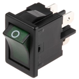1 pcs - Marquardt Illuminated DPST, On-None-Off Rocker Switch Panel Mount