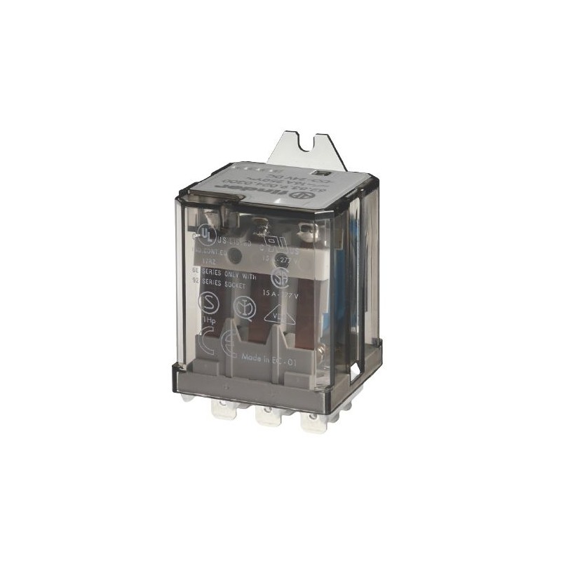 1 pcs - Finder Flange Mount Relay, 24V dc Coil, 16A Switching Current, 3PDT