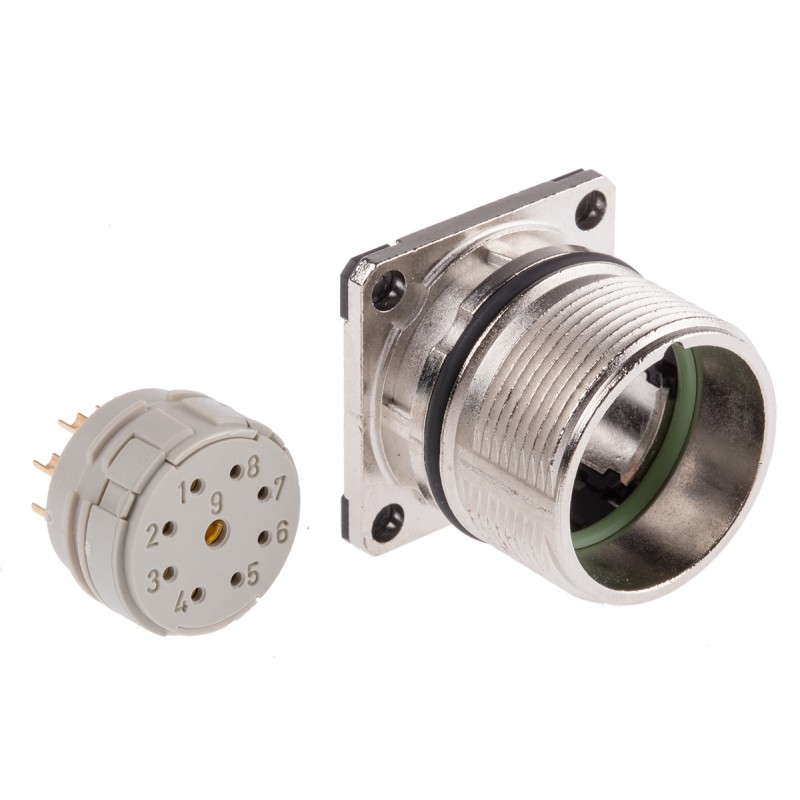 1 pcs - Phoenix Contact Circular Connector, 8 + 1 Contacts, Bulkhead Mount, M23 Connector, Socket, Female, IP67, CA Series