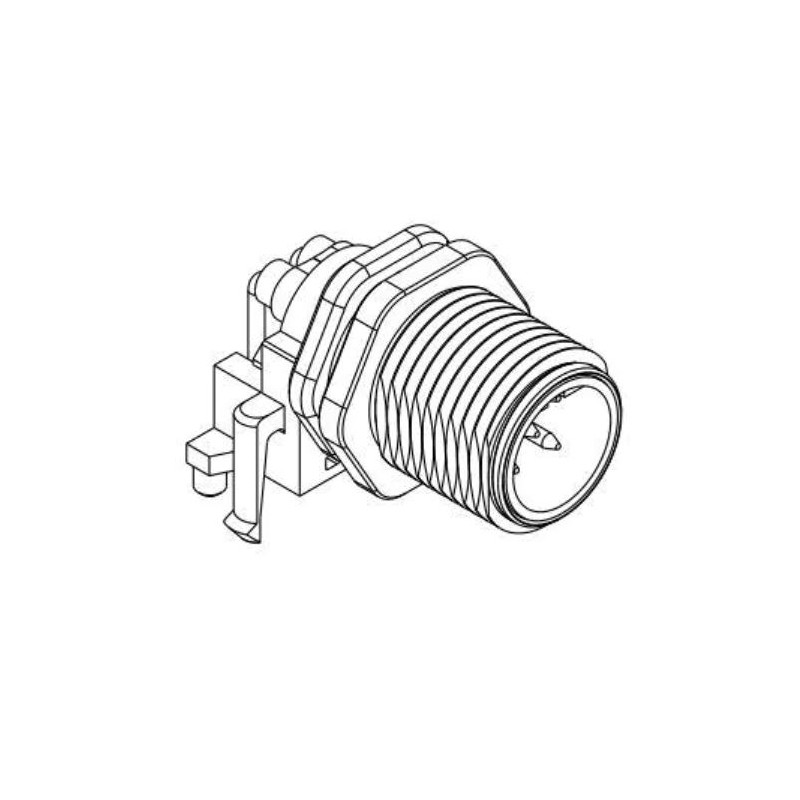1 pcs - Amphenol Circular Connector, 5 Contacts, Panel Mount, M12 Connector, Plug, Male, IP67, M Series
