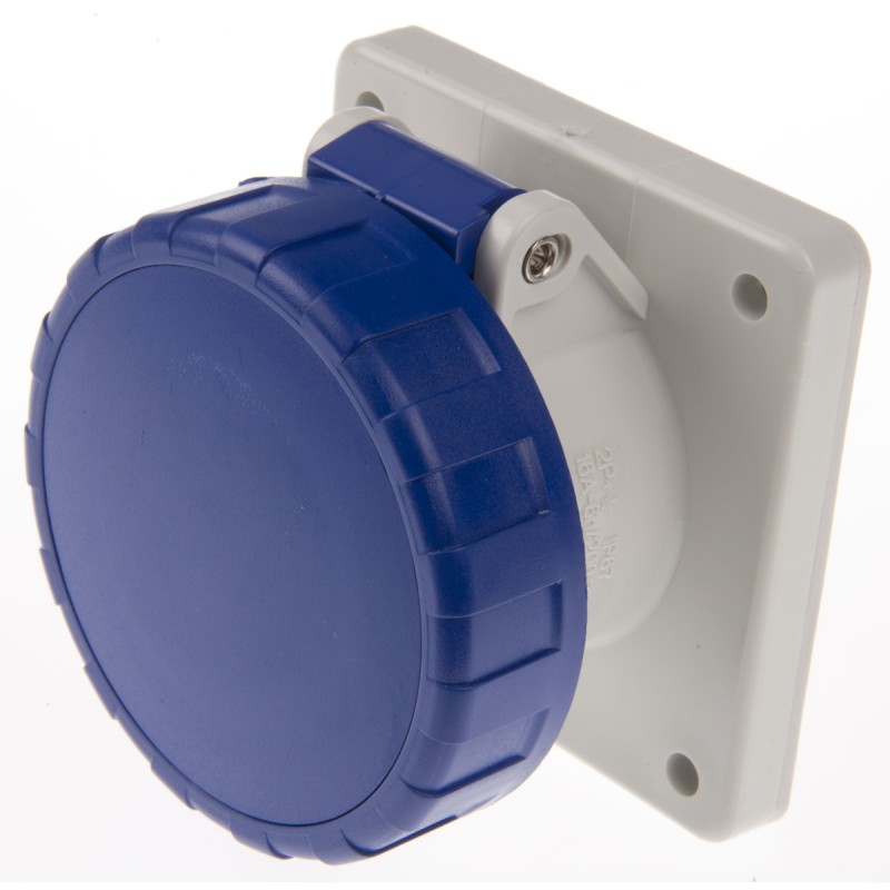 1 pcs - Scame Grey Socket, Rated At 16A, 200 - 250 V