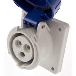 1 pcs - Scame Grey Socket, Rated At 16A, 200 - 250 V