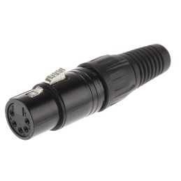 1 pcs - RS PRO Cable Mount XLR Connector, Female, 250 V ac, 5 Way, Silver Plating