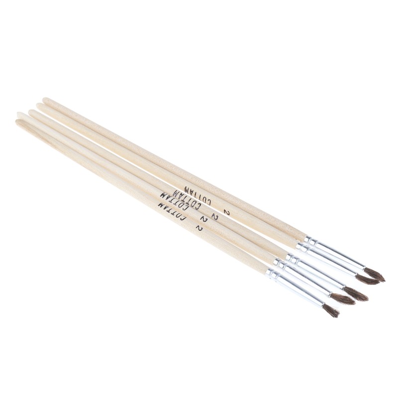 5 pcs - Cottam Natural Bristle PCB and Flux Brush