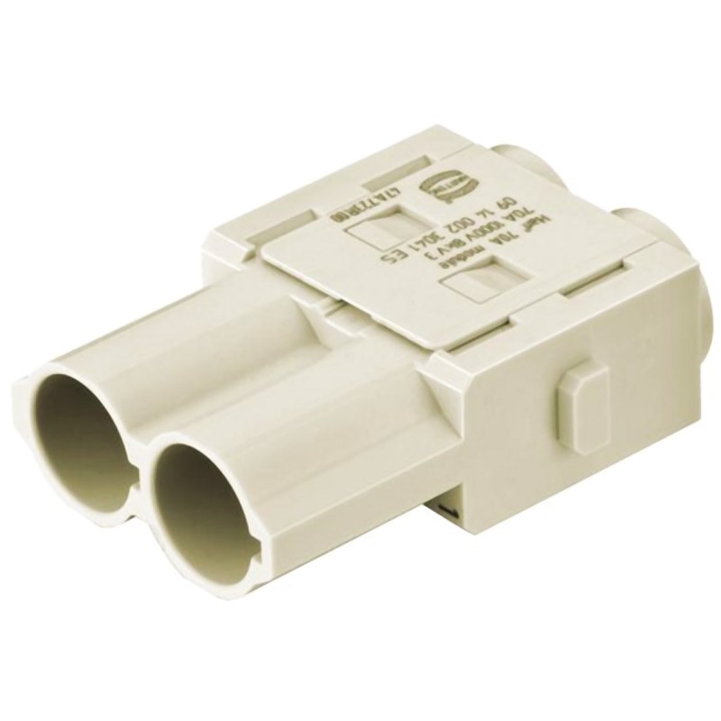 2 pcs - HARTING Heavy Duty Power Connector Module, 70A, Male, Han-Modular Series, 2 Contacts