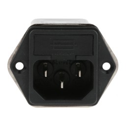 1 pcs - Schaffner 2A, 250 V ac Male Panel Mount IEC Inlet Filter FN9260B-2-06, Faston 2 Fuse