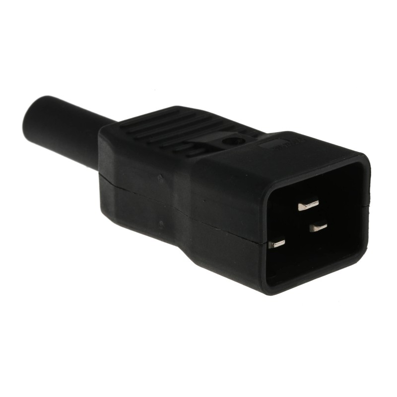 1 pcs - RS PRO C20 Cable Mount IEC Connector Male, 16A, 250 V