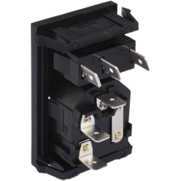 1 pcs - Bulgin C14 Snap-In IEC Connector Male, 10A, 250 V, Fuse Size 5 x 20mm