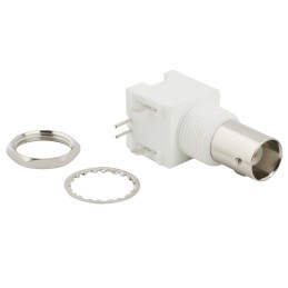 2 pcs - Amphenol RF BNC Series, jack PCB Mount BNC Connector, 50Ω, Through Hole Termination, Right Angle Body