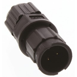 1 pcs - Amphenol Industrial Circular Connector, 2 Contacts, Cable Mount, Plug, Male, IP67, Ceres Series