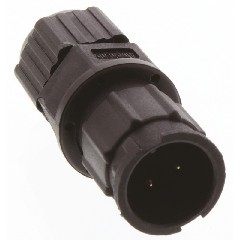 1 pcs - Amphenol Industrial Circular Connector, 2 Contacts, Cable Mount, Plug, Male, IP67, Ceres Series