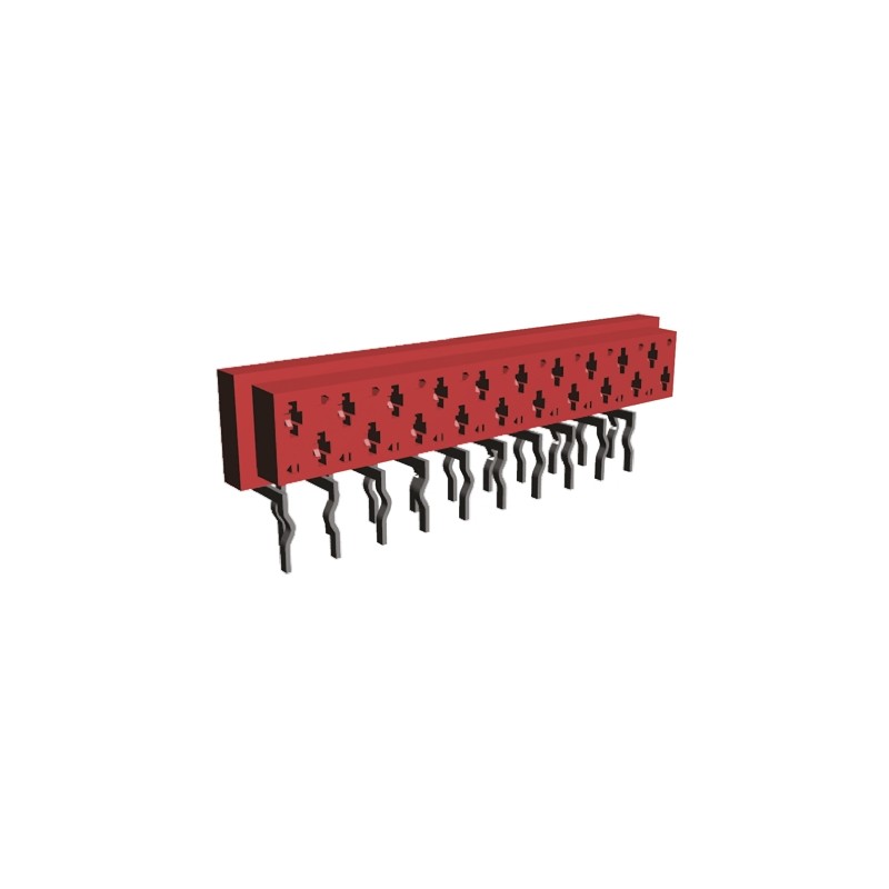 125 pcs - TE Connectivity Micro-MaTch Series Right Angle Through Hole Mount PCB Socket, 20-Contact, 2-Row, 2.54mm Pitch, Solder