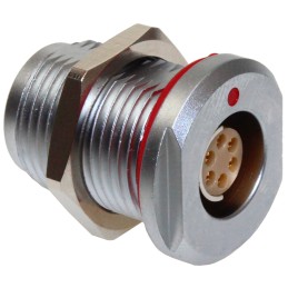 1 pcs - CAMDENBOSS Circular Connector, 6 Contacts, Panel Mount, Socket, Female, IP68, CamCirc CCL2 Series
