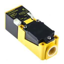 1 pcs - Turck BI15 Series Inductive Block-Style Proximity Sensor, 15 mm Detection, PNP Output, 10 - 65 V dc, IP67