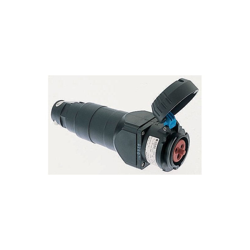 1 pcs - Eaton, GHG IP54, IP66 Black Cable Mount 5P Heavy Duty Power Connector Socket, Rated At 32A, 415 V