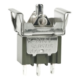1 pcs - NKK Switches Toggle Switch, Panel Mount, (On)-Off-(On), SPDT, Solder Terminal, 125V ac