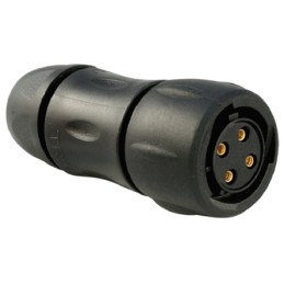 1 pcs - Souriau Circular Connector, 4 Contacts, Cable Mount, Plug, Female, IP68, IP69K, UTS Series