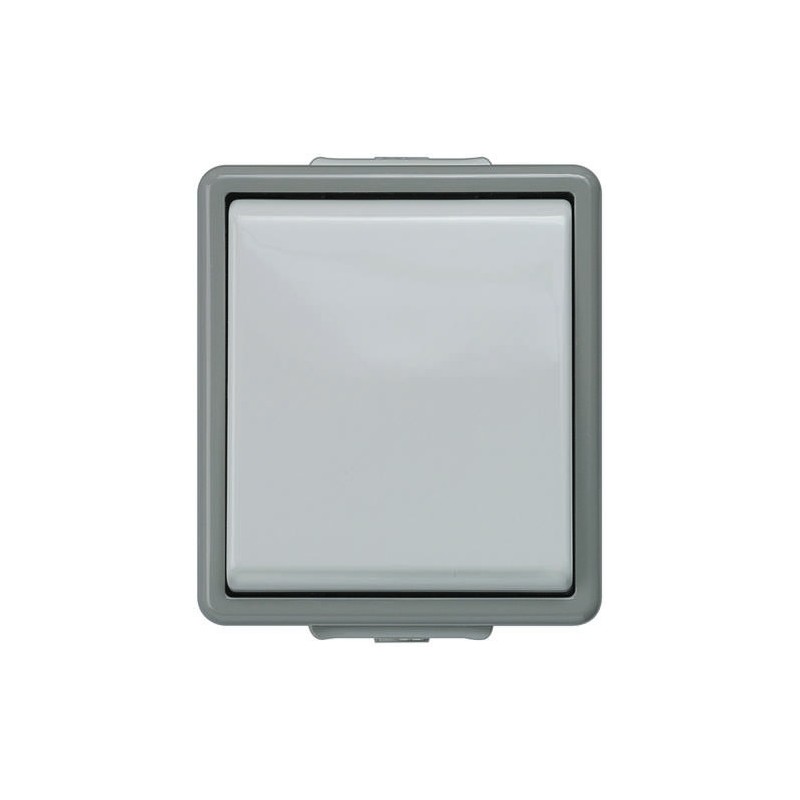 1 pcs - Siemens Grey Rocker Light Switch, 2 Way, 1 Gang, Delta