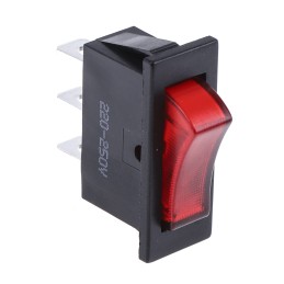 1 pcs - TE Connectivity Illuminated SPST, On-Off Rocker Switch Panel Mount