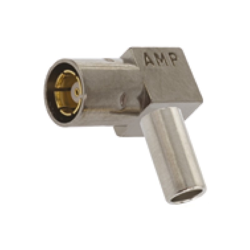 1 pcs - TE Connectivity, Plug Cable Mount SMB Connector, 50Ω, Crimp Termination, Right Angle Body
