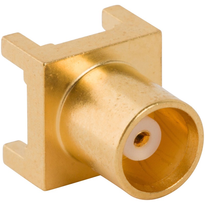 2 pcs - Amphenol RF 919-382J-51P Series, jack PCB Mount MCX Connector, 50Ω, Through Hole Termination, Straight Body