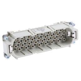 1 pcs - Han D Series size 24 B Connector Insert, Male, 64 Way, 10A, 250 V