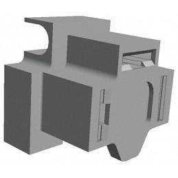 5 pcs - TE Connectivity, FASTIN-FASTON .312 3 Way Glass Fibre Reinforced PA Crimp Terminal Housing, 7.92mm Tab Size, Black