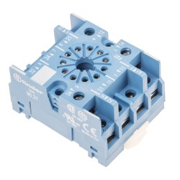 1 pcs - Finder 90 250V ac DIN Rail Relay Socket, for use with 60.13