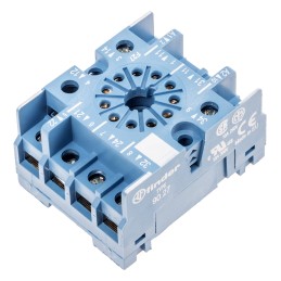 1 pcs - Finder 90 250V ac DIN Rail Relay Socket, for use with 60.13