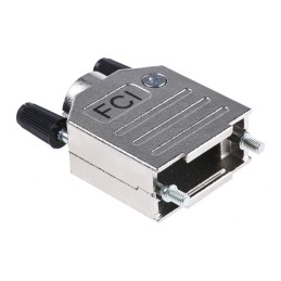 1 pcs - Amphenol ICC 8655MH Series Die Cast Zinc D Sub Backshell, 9 Way, Strain Relief