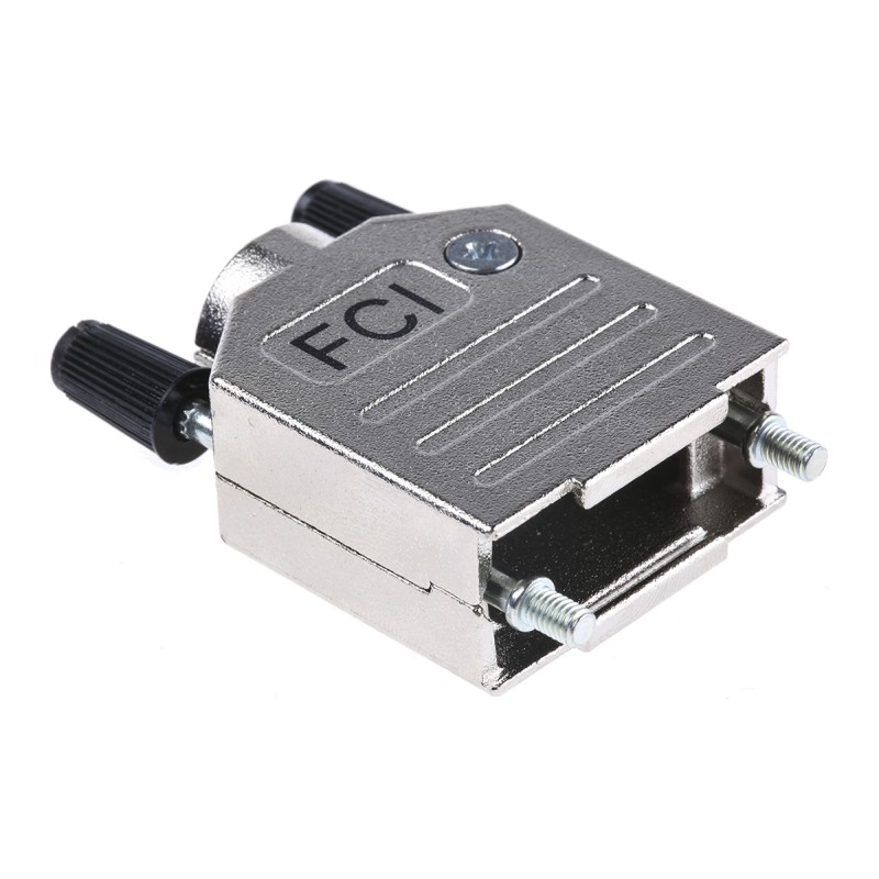 1 pcs - Amphenol ICC 8655MH Series Die Cast Zinc D Sub Backshell, 9 Way, Strain Relief