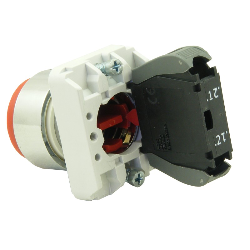 1 pcs - RS PRO Push Button Complete Unit, 22.5mm Cutout, SPST