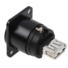 1 pcs - RS PRO Straight, Panel Mount, Socket to Socket Type B to A 2.0 USB Connector