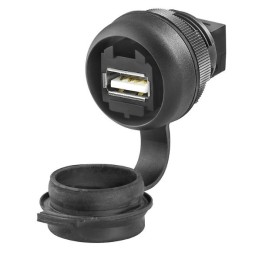 1 pcs - Weidmuller Straight, Panel Mount, Socket Type A 2.0 IP65 USB Connector