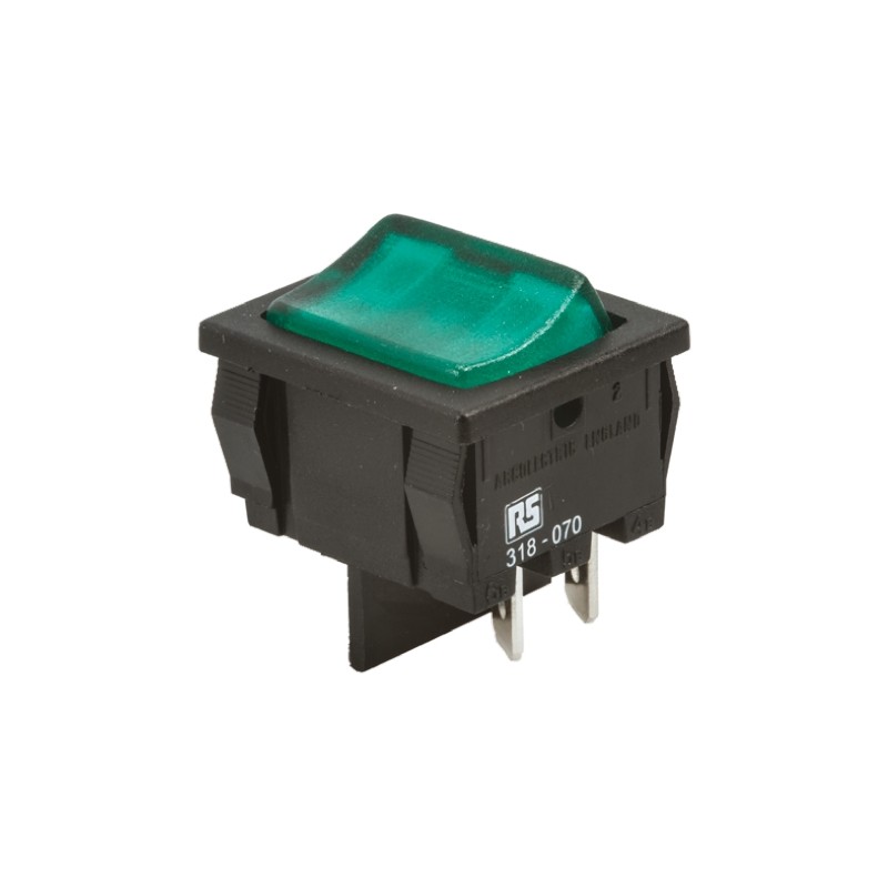 1 pcs - Arcolectric (Bulgin) Ltd Illuminated DPST, On-Off Rocker Switch Panel Mount